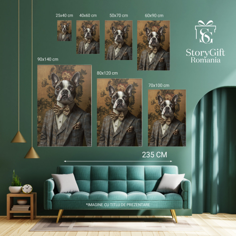  Tablou Canvas Personalizat Costum Aristocrat Cu Detalii FloraleMarime 40x25CM [5]