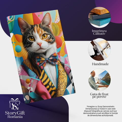 Portret Fashion Personalizat - Costum Colorat, Papion, Fundal Electric





Marime 100x70CM [3]