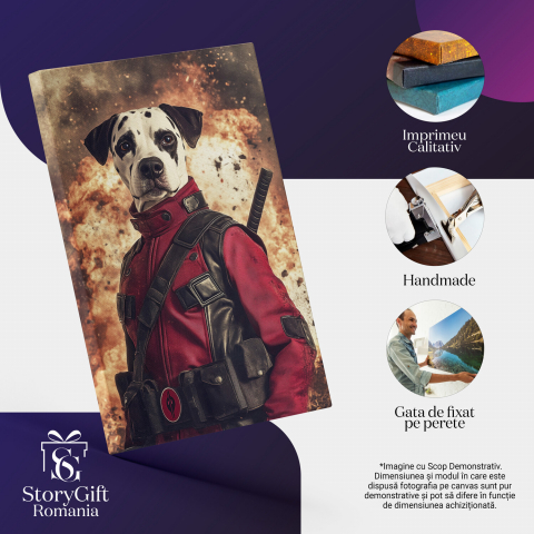  Tablou Canvas Personalizat Deadpool În Foc Cu Costum Roșu




Marime 140x90CM [3]