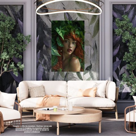 Tablou Canvas:  Portret Zână în Iederă- Fotografie Artistică și Basm Pictura Digitala 40x25CM [1]