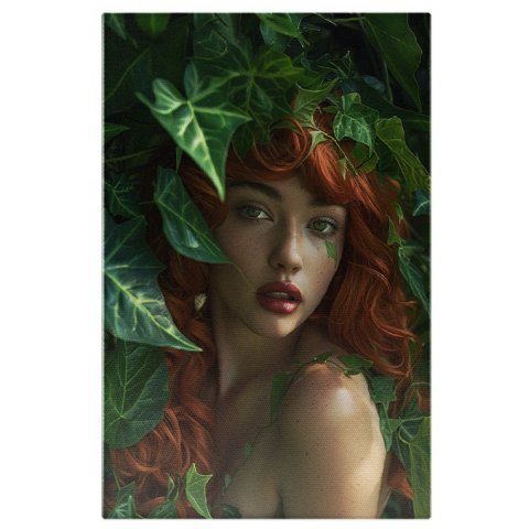 Portret - Tablou Canvas:  Portret Zână în Iederă- Fotografie Artistică și Basm Pictura Digitala 40x25CM