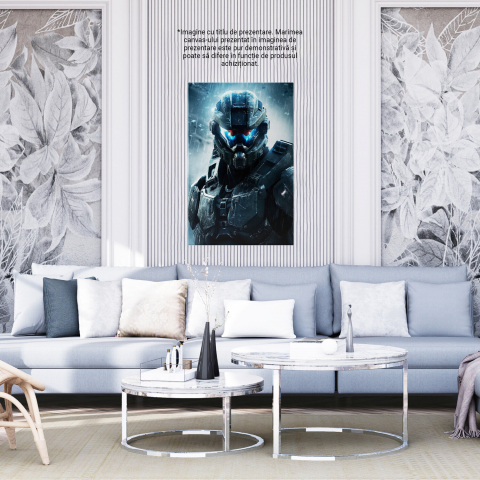 Tablou Canvas Master Chief din Jocul Halo | Artă Digitală de Război, Marime 40x25CM [3]