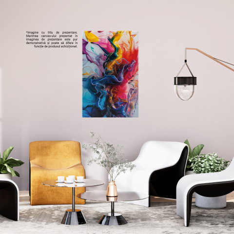 artă abstractă, decor interior, expresie artistică, energie creativă, cadou pentru iubitori de artă, pictură contemporană, culori vibrante, inspirație artistică, peisaje imaginative, Marime 40x25CM [2]