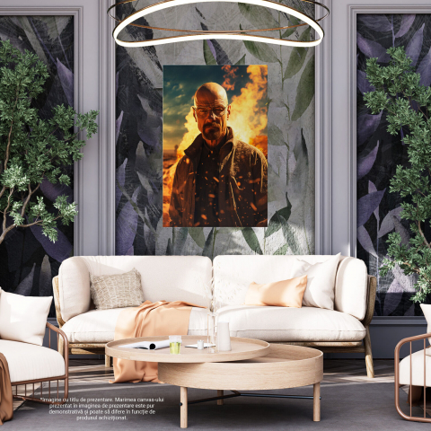 Tablou Canvas Breaking Bad | Portret Personaj Principal Pictură Digitală, Marime 40x25CM [3]