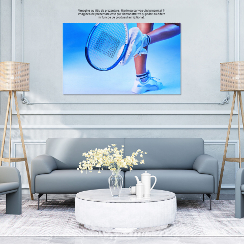 Tablou Canvas: Pregătire pentru Meci – Tenis de Camp în Studio, Marime 40x25CM [3]