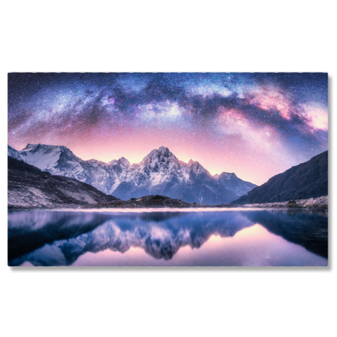 Calea Lactee - Tablou Canvas: Prin Lumea Cosmica a Steliselor - Sub Cerul instelat 40x25CM