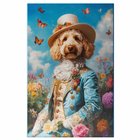 Flori - Tablou Canvas Personalizat - Animal în Costum Masculin Albastru cu Flori Colorate
Marime 40x25CM