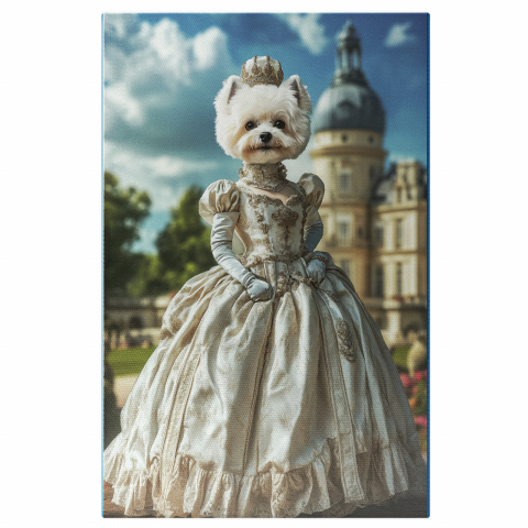 Oraș -  Tablou Canvas Personalizat Prințesa Regală Cu Rochie AlbăMarime 40x25CM