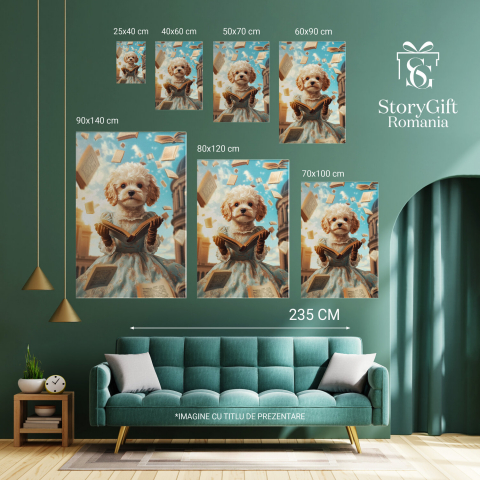 Tablou Canvas Personalizat Prințesă Cu Cărți
Marime 140x90CM [5]