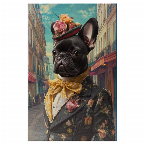 Oraș -  Tablou Canvas Personalizat Prințesa Regală Pe Străzile ParisuluiMarime 40x25CM