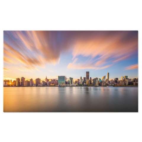 Oraș - Privire la New York - Linia Orizontului Manhattanului în Lumina Apusului, Marime 40x25CM