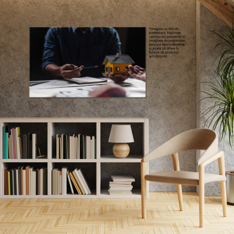 Tablou Canvas - Proiectare arhitecturala: blueprint si colaborare in echipa 100x70CM [2]