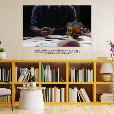 Tablou Canvas - Proiectare arhitecturala: blueprint si colaborare in echipa 100x70CM [3]