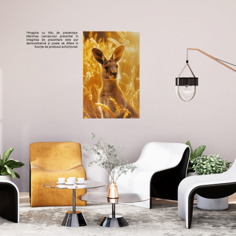 Pui de Cangur cu Urechi Mari în Lan de Spic - Pictură Digitală, Marime 40x25CM [2]