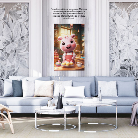 Tablou Canvas:  Purceluș și Deserturi- Personaj Animat Pictura Digitala 40x25CM [1]
