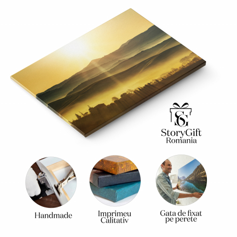 Răsărit Aurit peste Dealurile Întoarse, Marime 40x25CM [1]