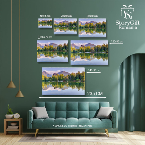 Tablou Canvas: Rasarit de Soare in Mijlocul Naturii, Peisaj Linistit in Slovacia 40x25CM [4]