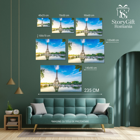 Răsărit de Soare la Trocadero - O Viziune asupra Parisului, Marime 40x25CM [3]