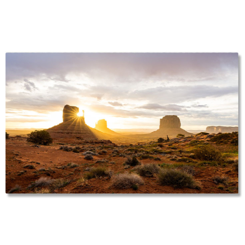 Peisaj - Tablou Canvas Rasarit Dramatic Vazut in Cunoscuta Monument Valley rasarit, peisaj, monument valley, natura, desert 1704 40x25CM