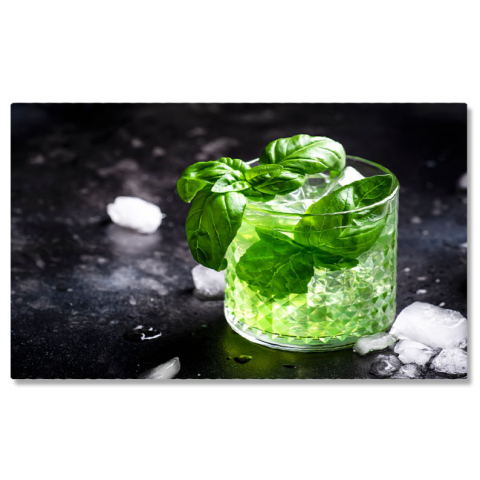 Băuturi - Tablou Canvas - Rasfat Lichid: Cocktail Estival, Arome Proaspete, Senzatie Citrica 40x25CM