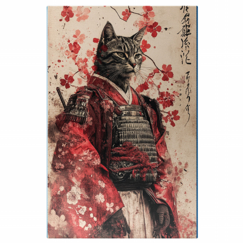 Războinici -  Tablou Canvas Personalizat Războinic Asasin Asiatic Cu Armură Și KimonoMarime 40x25CM