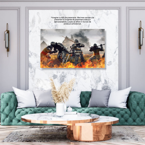 Tablou Canvas: Razboinic Medieval - Armura si Istorie in Lupta Cavalerilor 40x25CM [2]