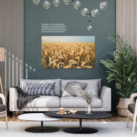 Tablou Canvas Recolta de Orz, Agricultura Bogata pe Camp 40x25CM [2]