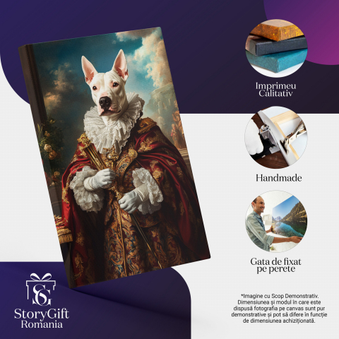  Tablou Canvas Personalizat Rege Regal Cu Haină Roșie Și Detalii AuriiMarime 100x70CM [3]