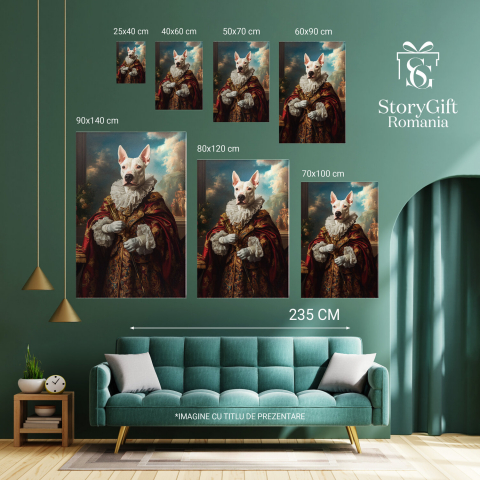  Tablou Canvas Personalizat Rege Regal Cu Haină Roșie Și Detalii AuriiMarime 100x70CM [5]