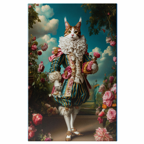 Flori - Tablou Canvas Personalizat - Animal Rege în Grădină cu FloriMarime 40x25CM