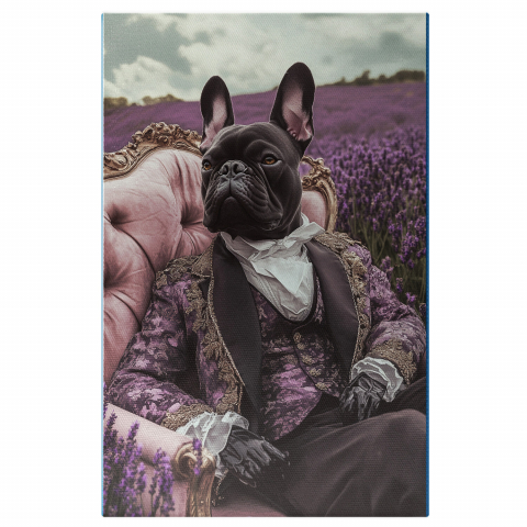 Flori - Tablou Canvas Personalizat - Animal Rege în Costum Aristocrat pe Fotoliu
Marime 40x25CM