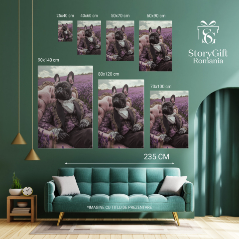 Tablou Canvas Personalizat - Animal Rege în Costum Aristocrat pe Fotoliu
Marime 40x25CM [5]