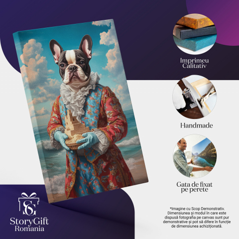 Tablou Canvas Personalizat Rege pe Plajă Construind Castele de Nisip
Marime 40x25CM [3]