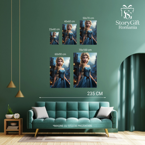Tablou Canvas - Regina Elsa din Frozen în Regatul Frumuseții, Marime 40x25CM [2]