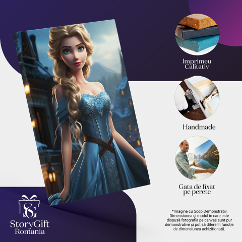 Tablou Canvas - Regina Elsa din Frozen în Regatul Frumuseții, Marime 40x25CM [1]