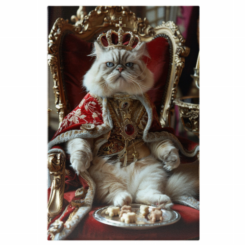 Pisici - Tablou Canvas Regina Felinelor Prietenoase, Marime 40x25CM