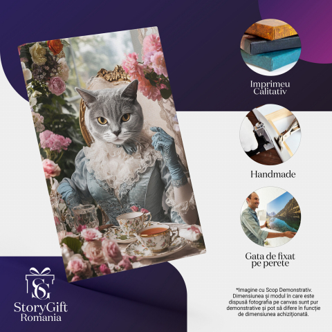 Tablou Canvas Personalizat - Animal Regină în Gradină cu Ceai
Marime 40x25CM [3]