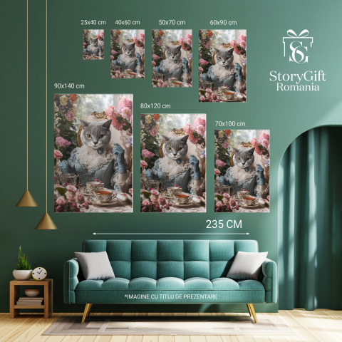 Tablou Canvas Personalizat - Animal Regină în Gradină cu Ceai
Marime 40x25CM [5]