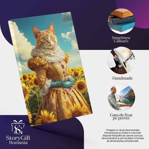 Tablou Canvas Personalizat - Animal Regină în Lan de Floarea-Soarelui





Marime 70x50CM [3]