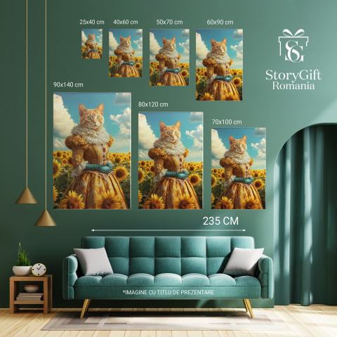 Tablou Canvas Personalizat - Animal Regină în Lan de Floarea-Soarelui





Marime 70x50CM [5]