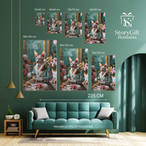  Tablou Canvas Personalizat Regina Iernii Cu Jachetă Elegantă Și PrăjituriMarime 40x25CM [5]