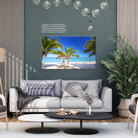 Tablou Canvas: Relaxare pe Plaja Mauritius - Liniște și Paradis Tropical, Marime 40x25CM [3]