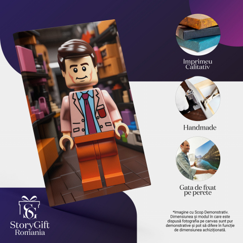 Tablou Canvas - Responsabil Magazin Lego Verificând Așezarea Produselor, Marime 40x25CM [1]