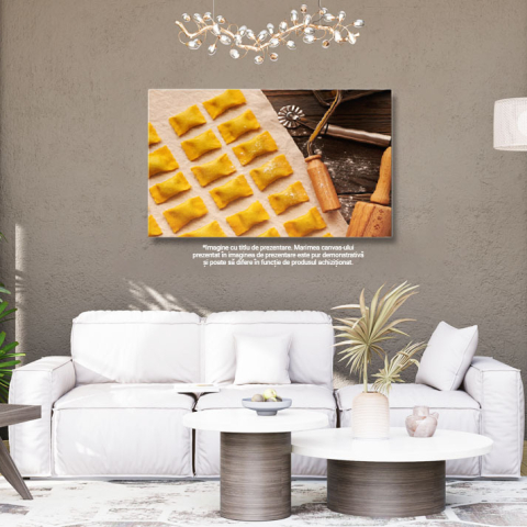 Tablou Canvas: Retete Italienesti - Paste Tortellini Cu Branza Ricotta 40x25CM [2]