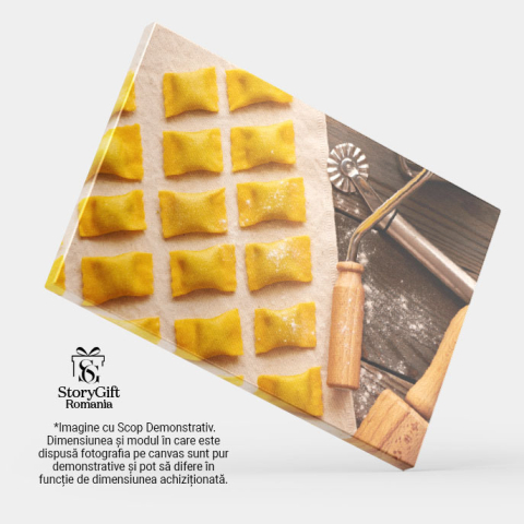 Tablou Canvas: Retete Italienesti - Paste Tortellini Cu Branza Ricotta 40x25CM [3]