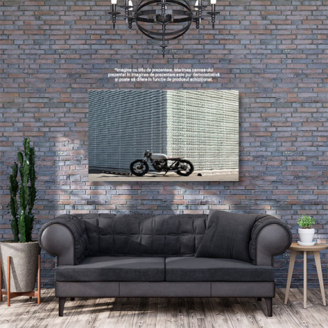 Tablou Canvas Ride in Style: Motocicleta Retro Cafe Racer, Viteza, Aventura, Libertate 5044 40x25CM [2]