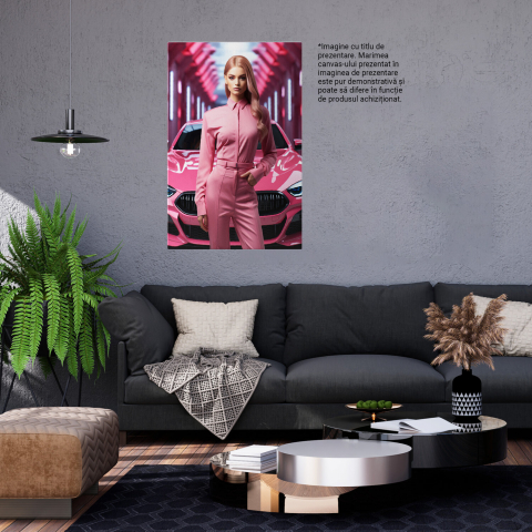 Tablou Canvas - Rozul Magic Barbie și Secretul Mașinii Decapotate Fermecate, Marime 40x25CM [2]