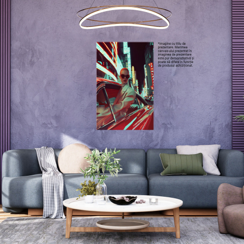 Tablou Canvas - Sacou cu Umeri Largi Feminin și Ochelari la Modă, Marime 40x25CM [2]