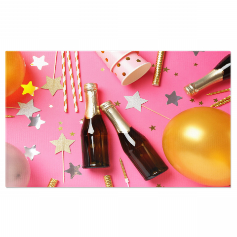 Băuturi - Tablou Canvas: Sărbătoare Dulce și Deserturi Festive, Marime 40x25CM