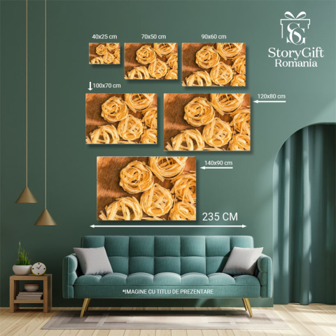 Tablou Canvas: Savori Italiene Autentice: Pastele Uscate si Ingrediente Fine 40x25CM [4]